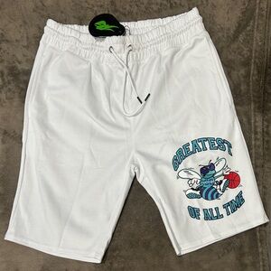 White Graphic Men's Shorts